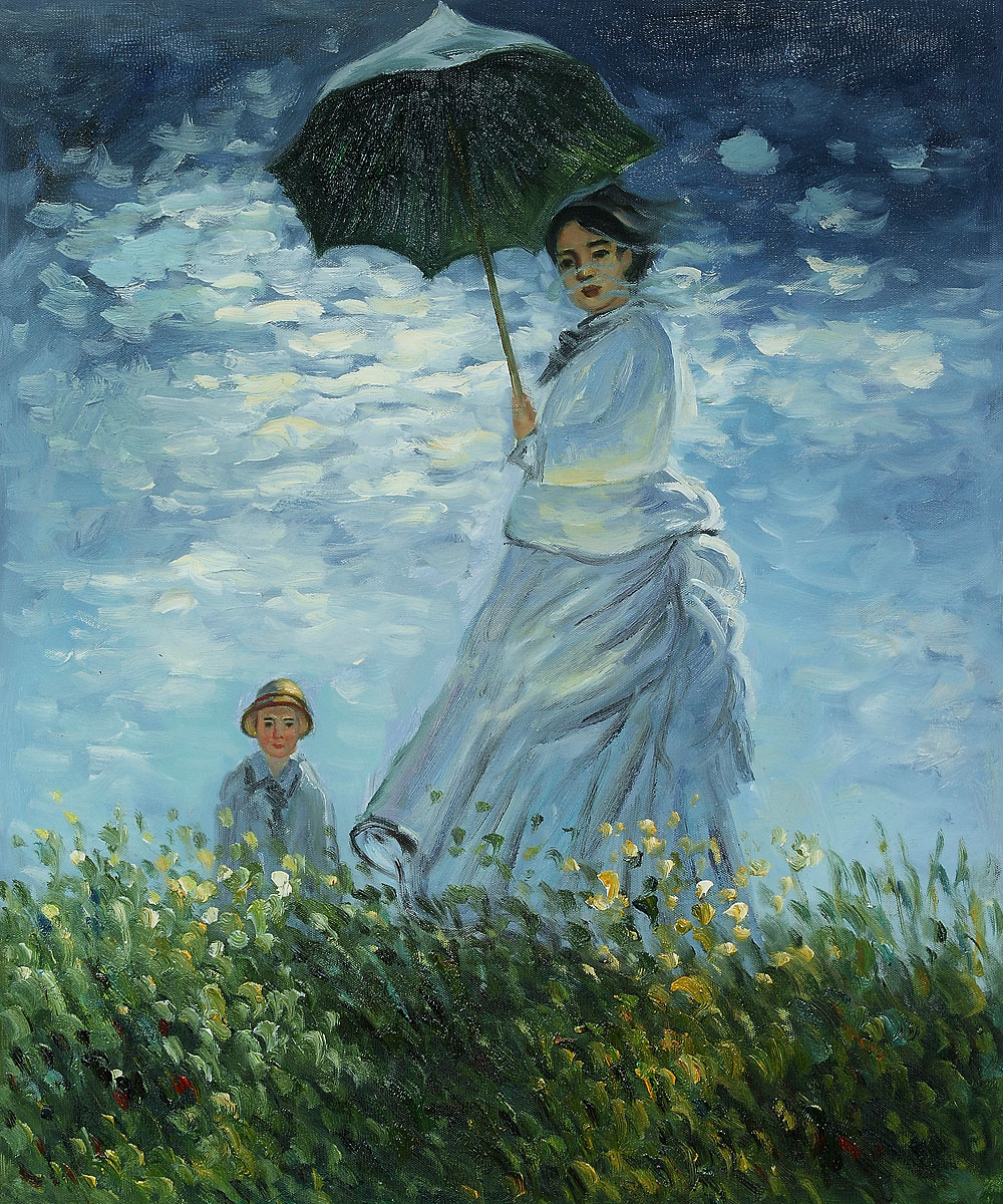 Madame Monet and her Son - Claude Monet Paintings